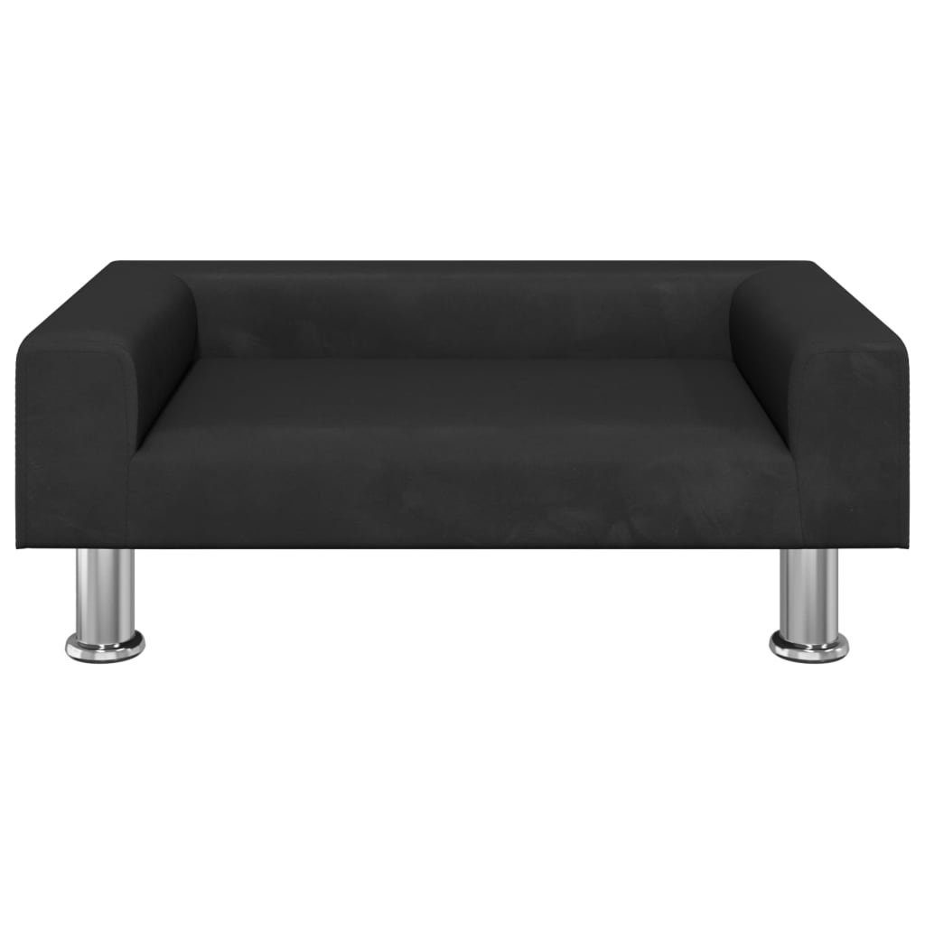 vidaXL Kindersofa Kindersofa Schwarz 70x45x26,5 cm Samt Kindercouch Kindermöbel Kinderzi