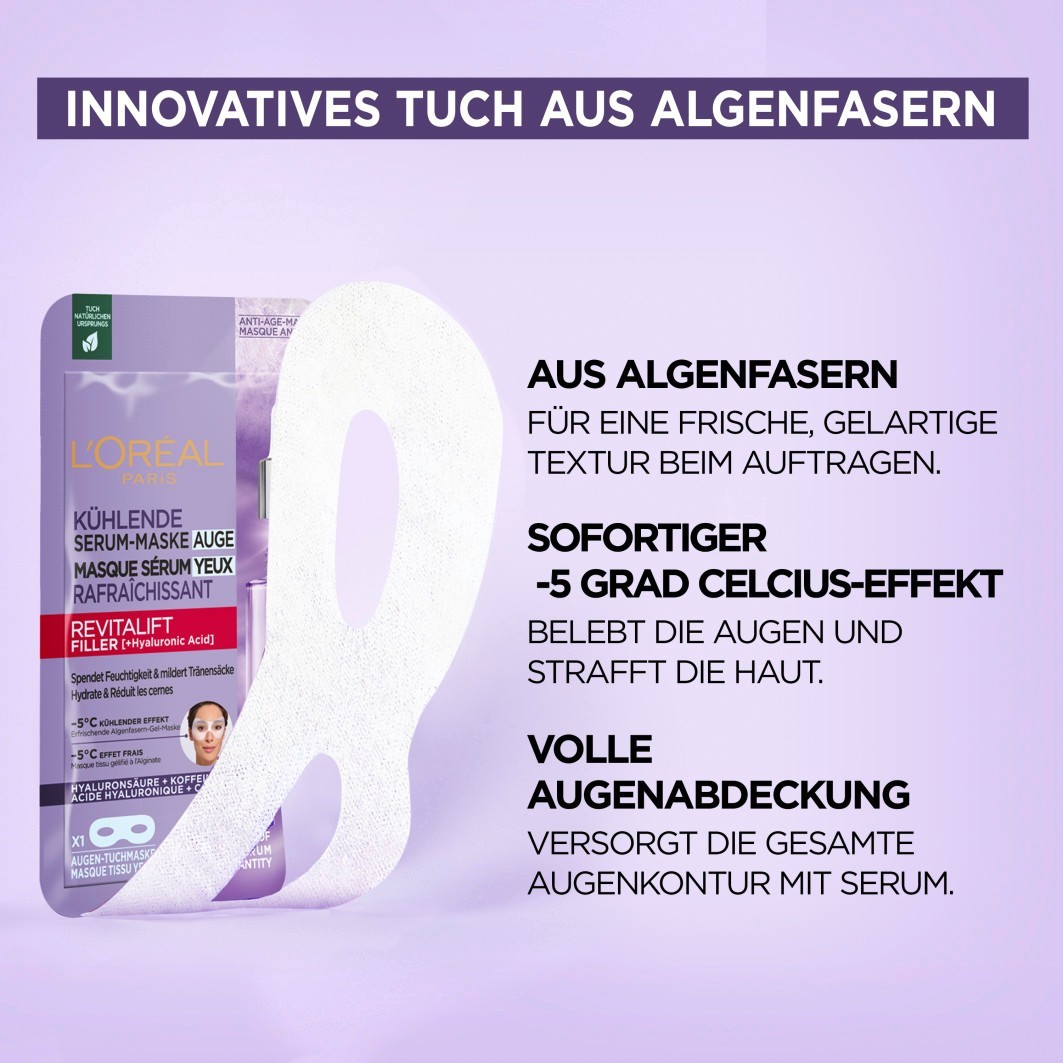 Filler Augenmaske mit Hyaluronsäure und Koffein