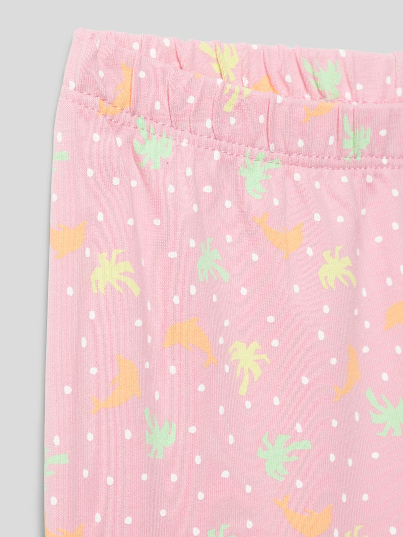 Leggings mit Allover-Print in rosa