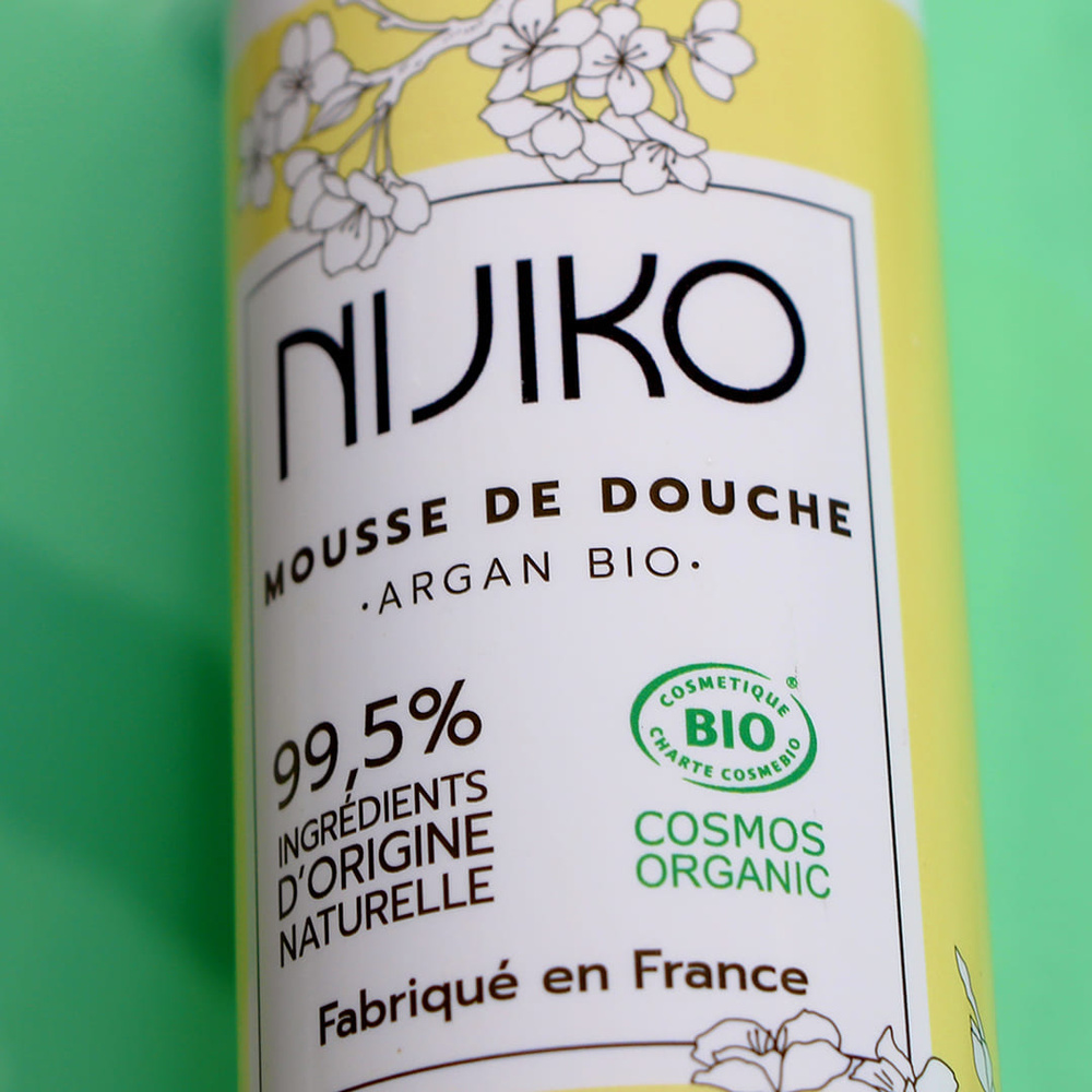 nijiko Mousse de Douche Bio à l'Argan Gel douche