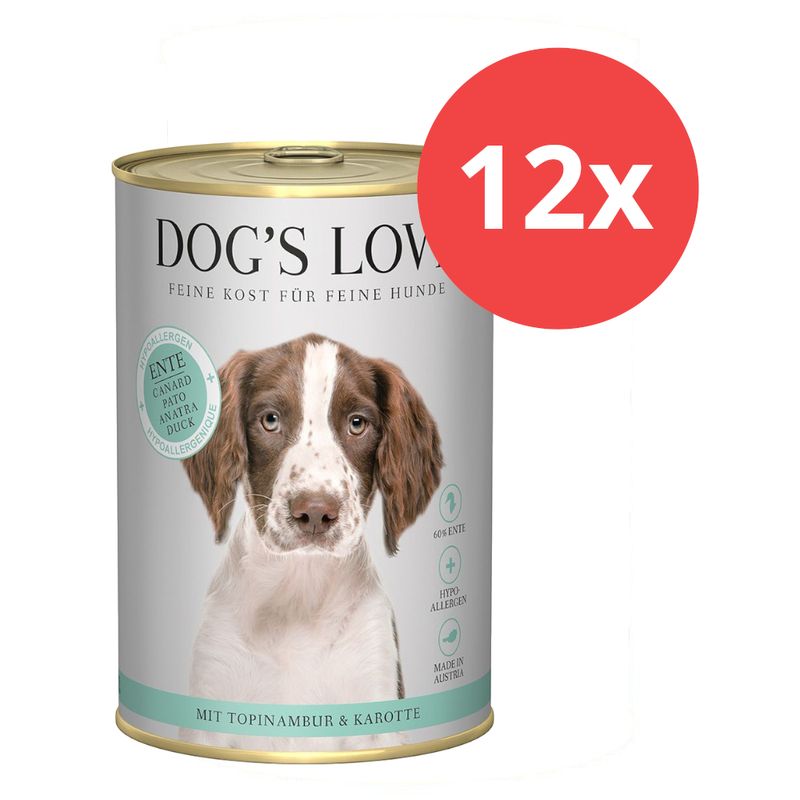 Sparpaket Dog´s Love Hypoallergen 12 x 400 g