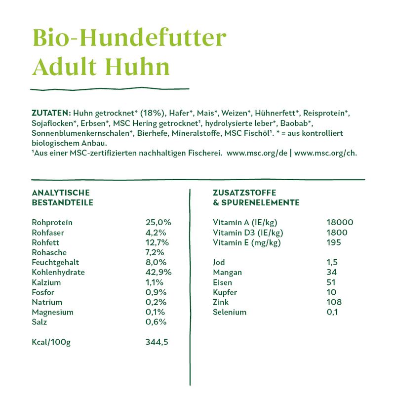 Yarrah Bio Adult mit Bio Huhn