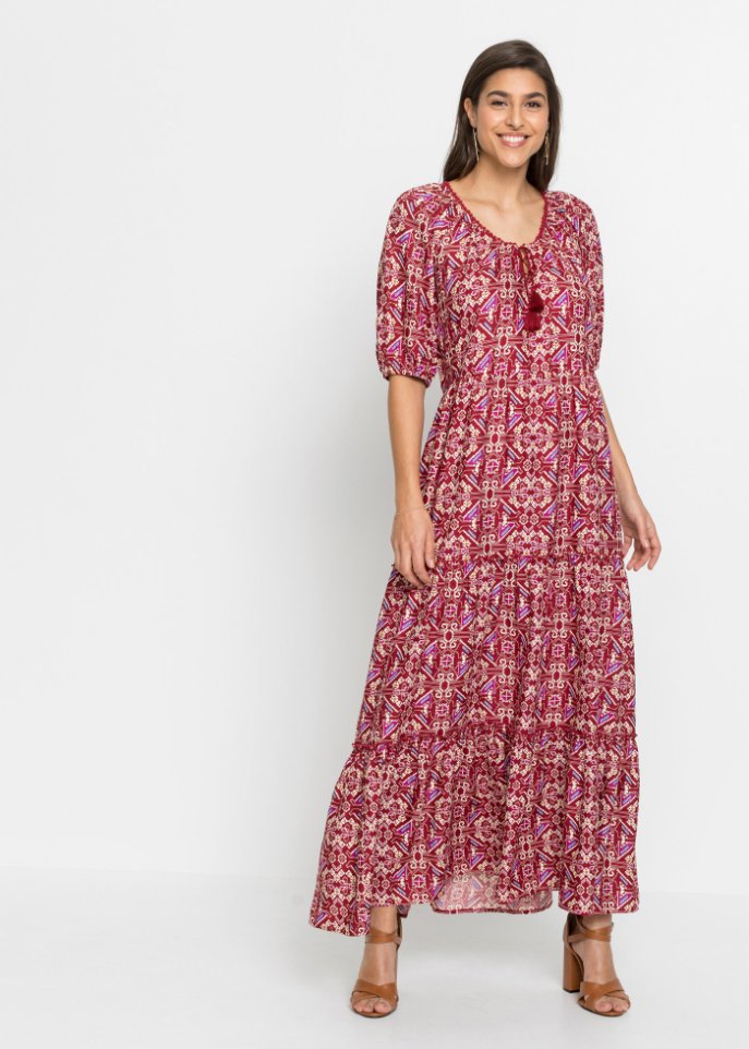 Bedrucktes Maxikleid aus nachhaltiger Viskose