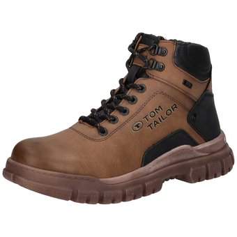 Tom Tailor Schnürstiefelette in braun