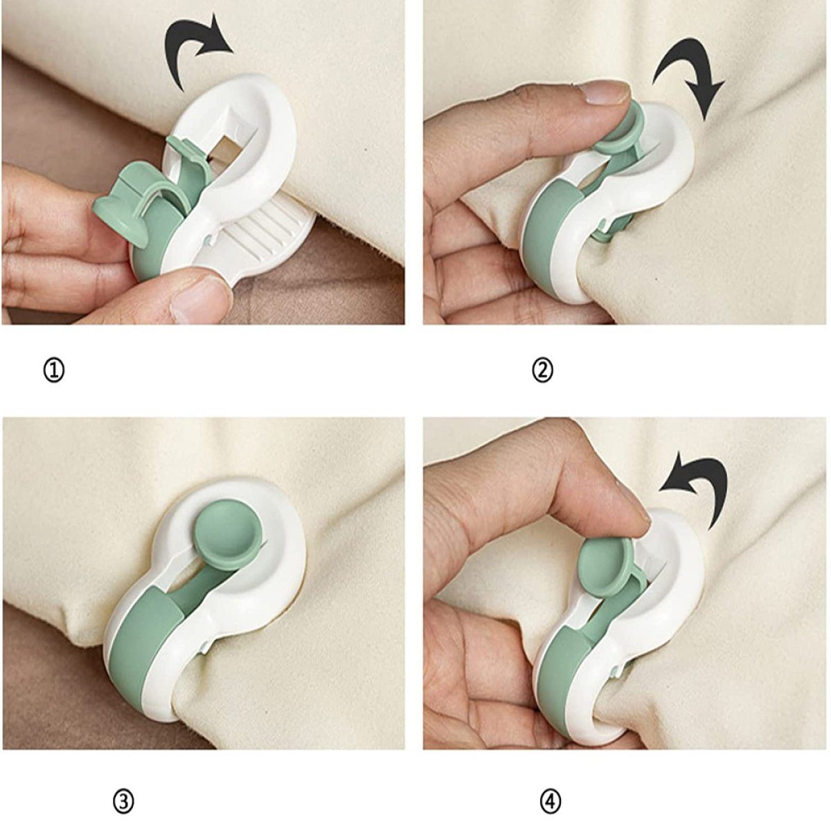Matratzenauflage 6 Stück Quilt-Clips, Sichere, Nadelfreie Bettdeckenverschlüsse Rwoythk