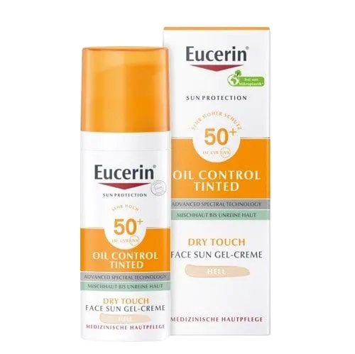 Eucerin Oil Control SPF50+ Dry Touch Ultralichte getinte beschermende gelcrème