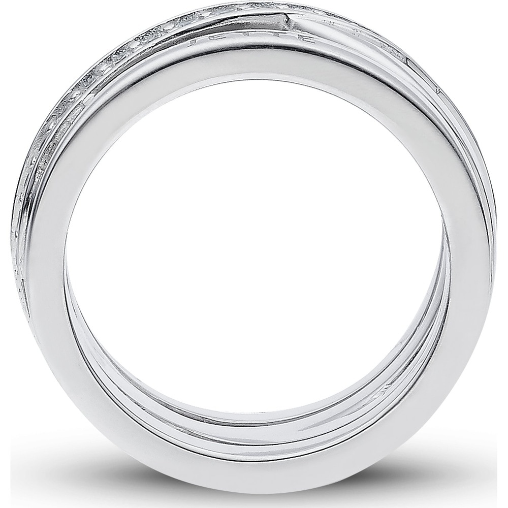 Jette Bague pour femme 925 Argent rhodié argent Bague