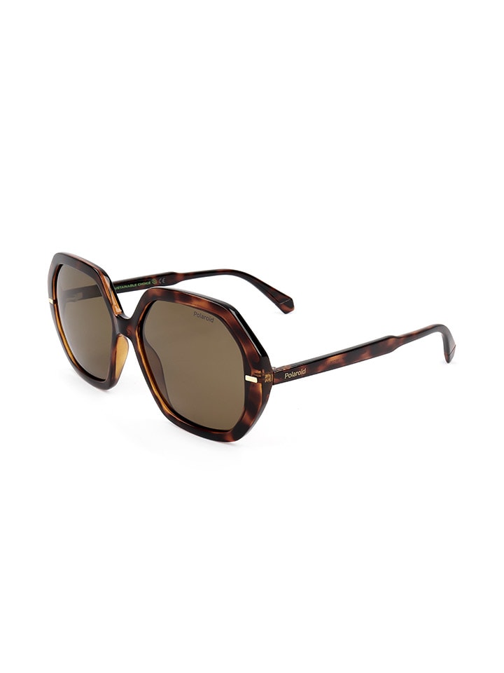 Polaroid Damen-Sonnenbrille in Braun/ Hellbraun günstig kaufen 56