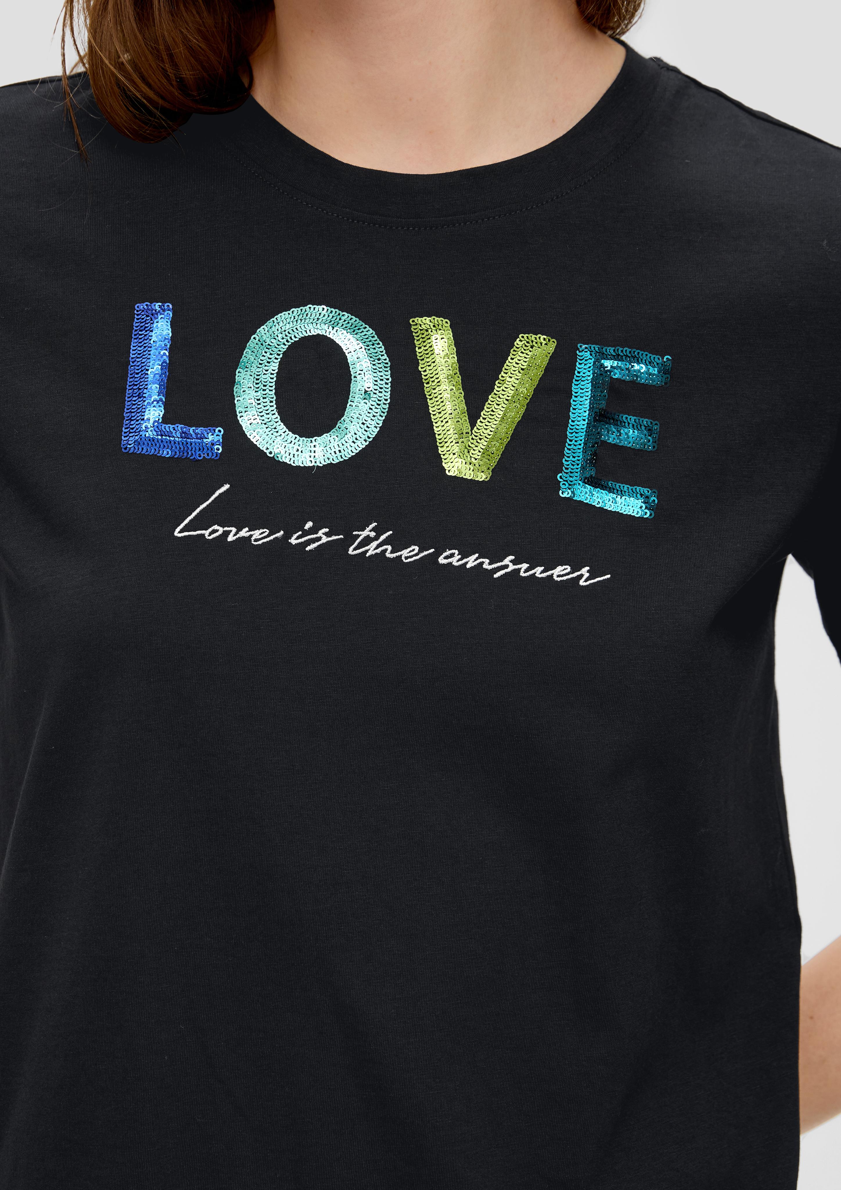 Baumwollshirt mit Pailletten-Stickerei  2145527-99D1