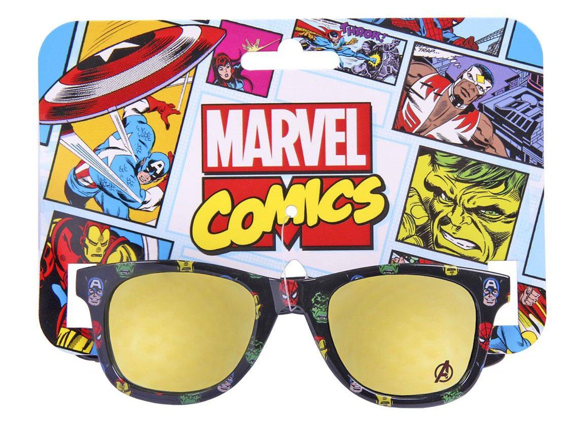 MARVEL Sonnenbrille Kindersonnenbrille Avengers Marvel getönt, Jungen, Mädchen, UV 400, Kinder Sonnenbrille, Dunkelblau, Allround Brille für den Sommer UV400 Schutz, Kindersonnenbrille