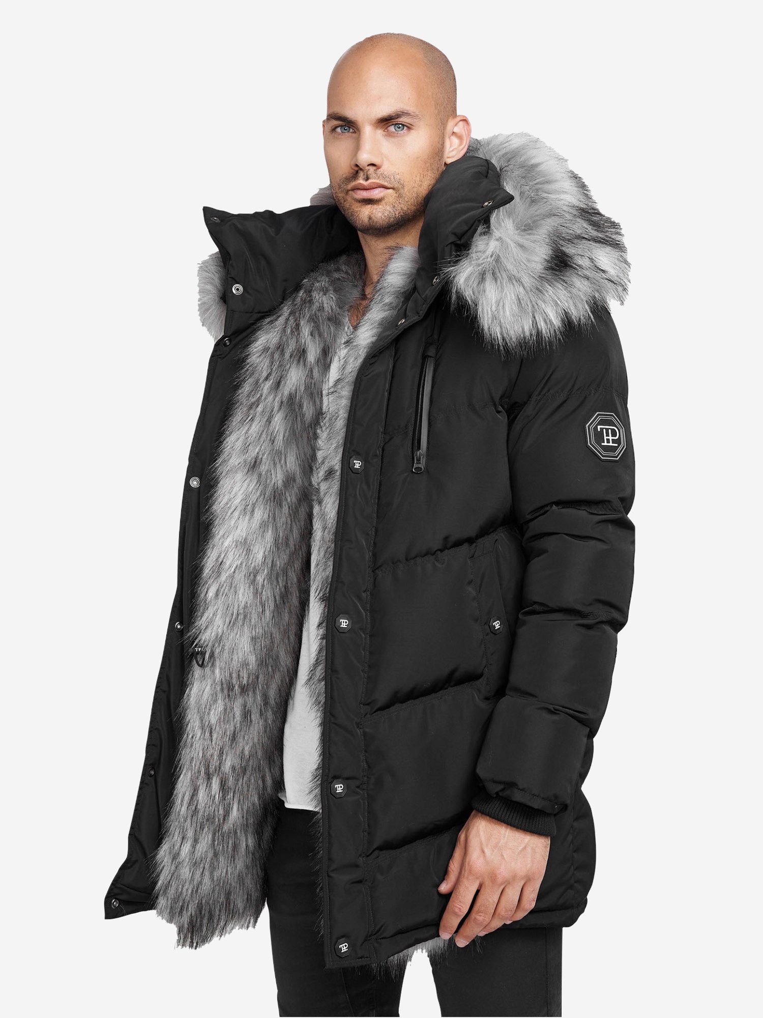 trueprodigy Winterjacke Zayn Stylische Kapuze mit Fellimitat