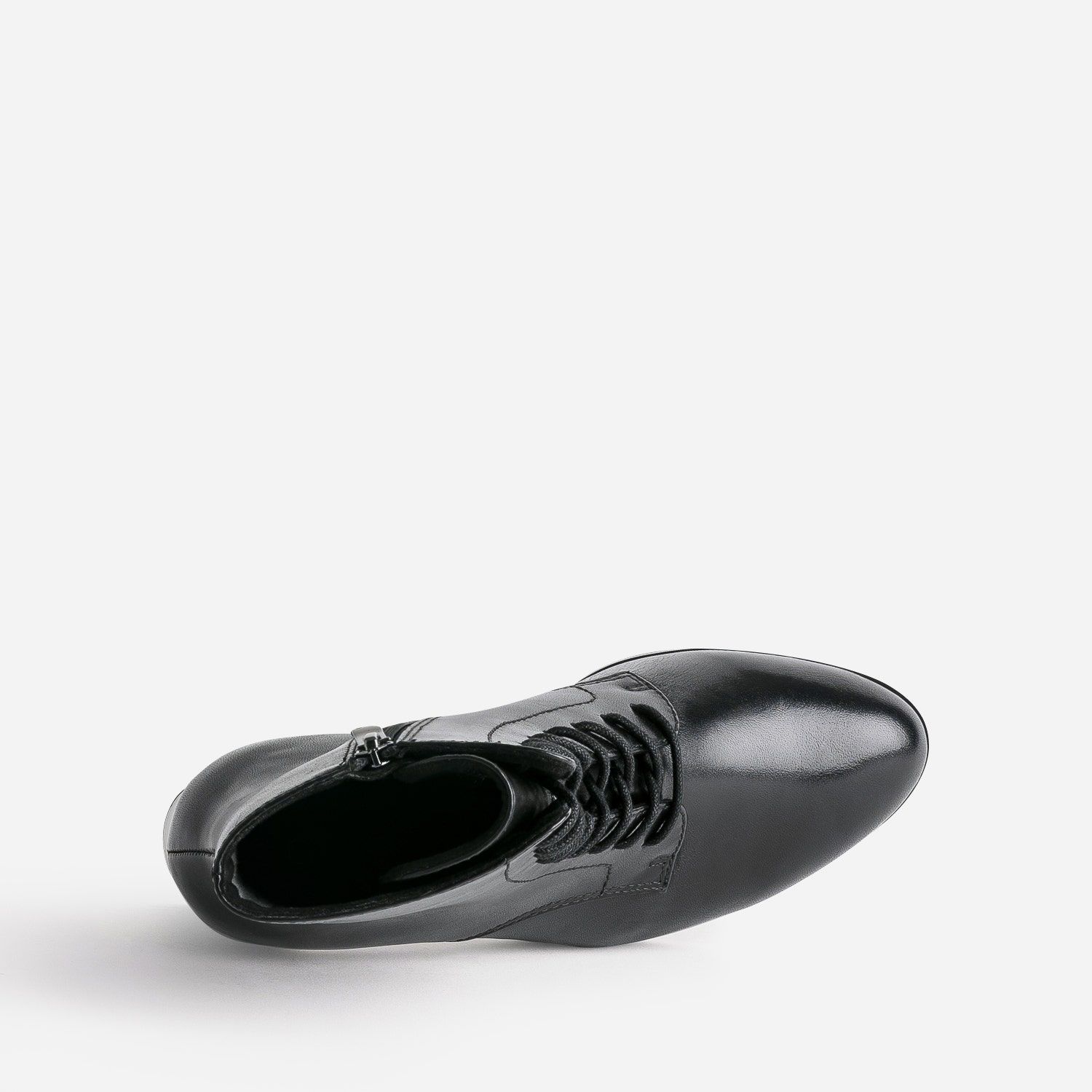 Bottine à talon CAPRICE noire en cuir