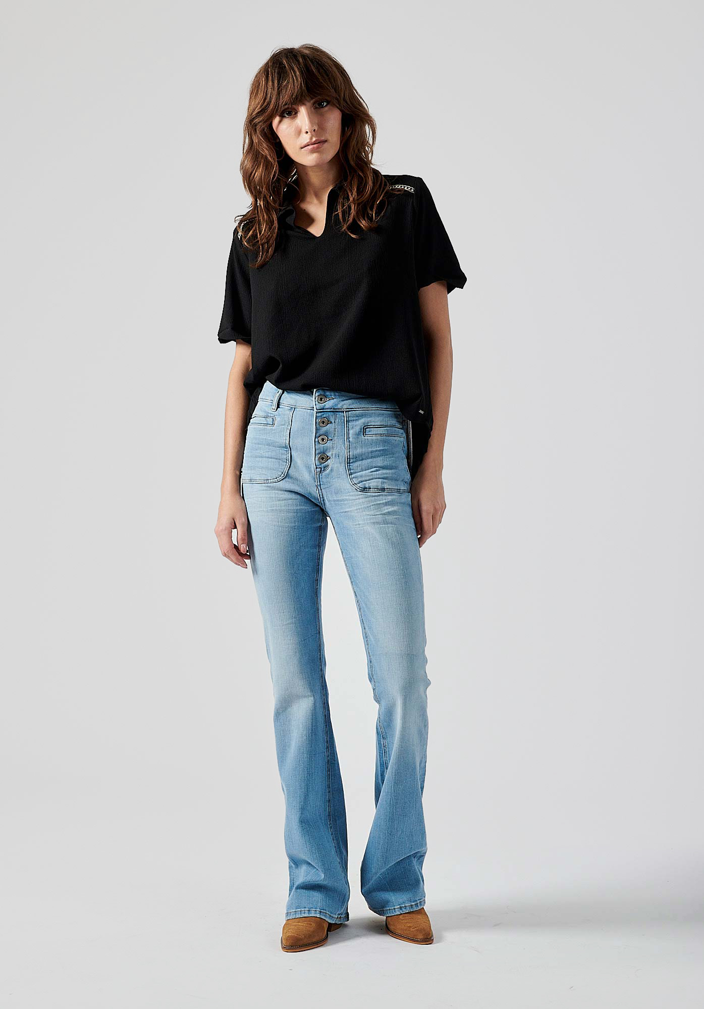 CHAFI  Blouse noire femme