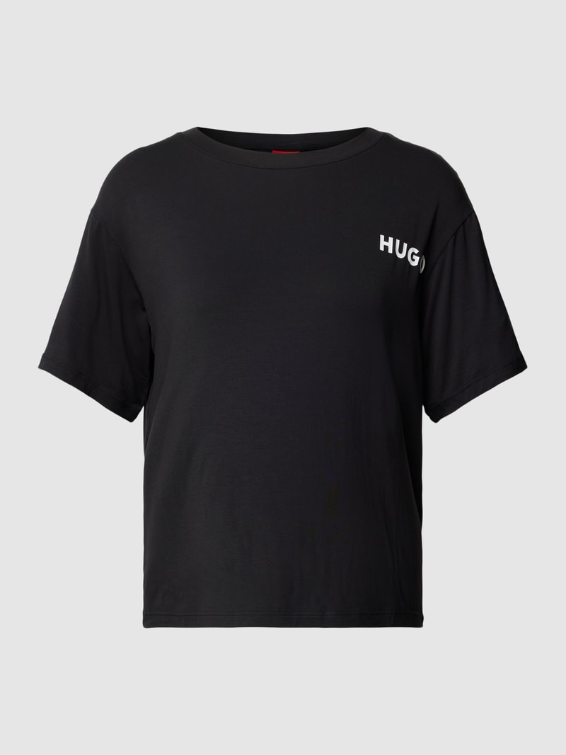 Oversized T-Shirt in melierter Optik Modell 'UNITE' in schwarz