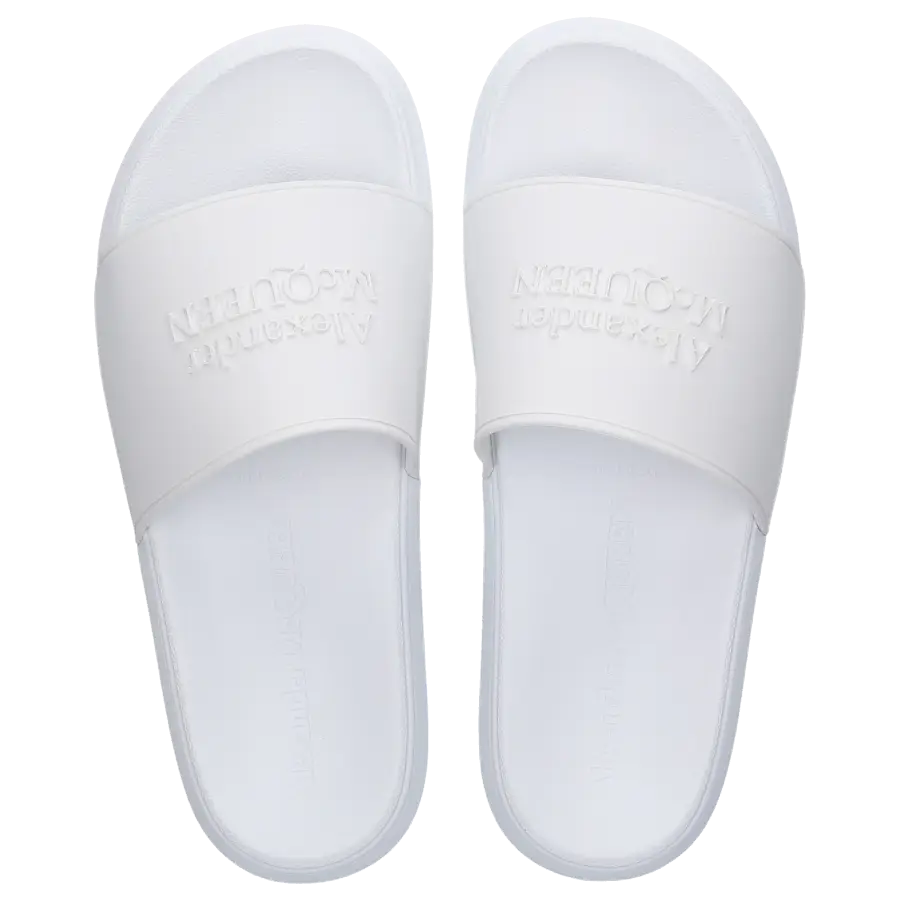 Alexander McQueen - Badeschuhe POOL SLIDE Kautschuk - weiß
