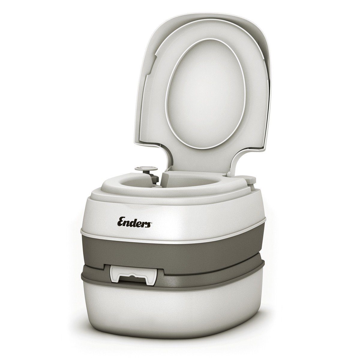 Enders® Campingtoilette SET Comfort medium+: Comfort + Rinse+ 1L + Blue+ 2,5L + WC-Papier, (Spar-Set, 1L Rinse+ + 2,5L Blue+ + 4 Rollen selbstauflösendes Toilettenpapier), Kolbenpumpe, geringes Gewicht, glatte und hygienische Oberfläche