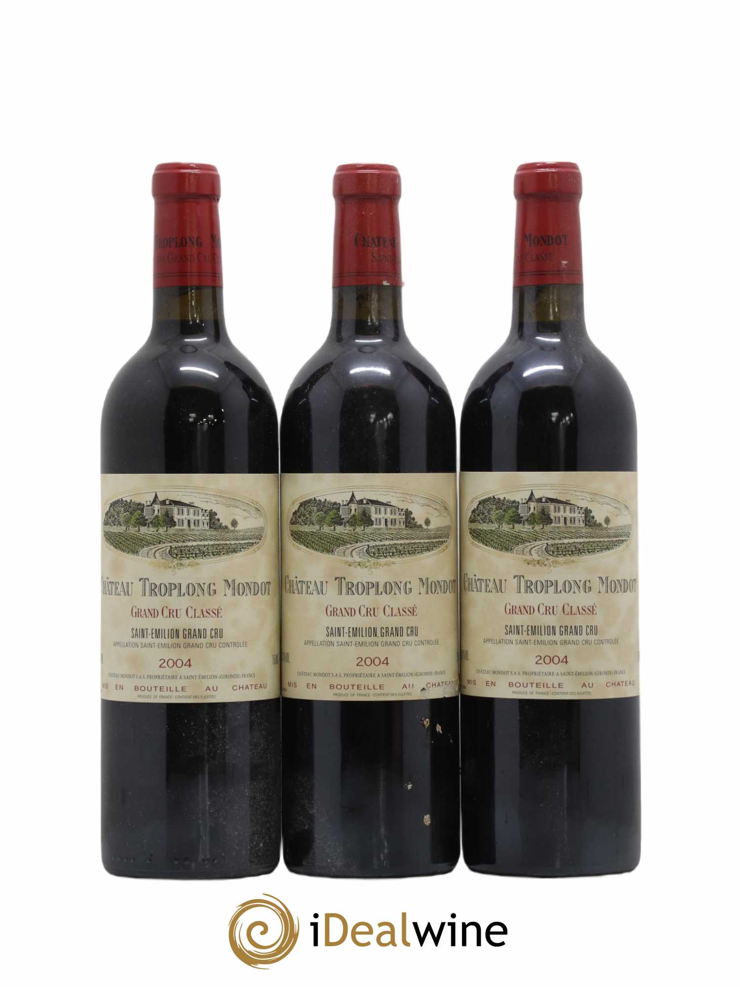 Château Troplong Mondot 1er Grand Cru Classé B  2004 - Lot de 12 Bouteilles