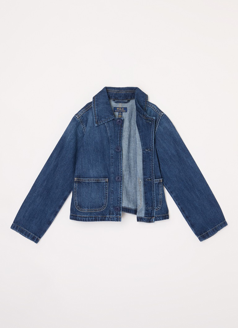 Jachetă din denim Ralph Lauren cu buzunare aplicate