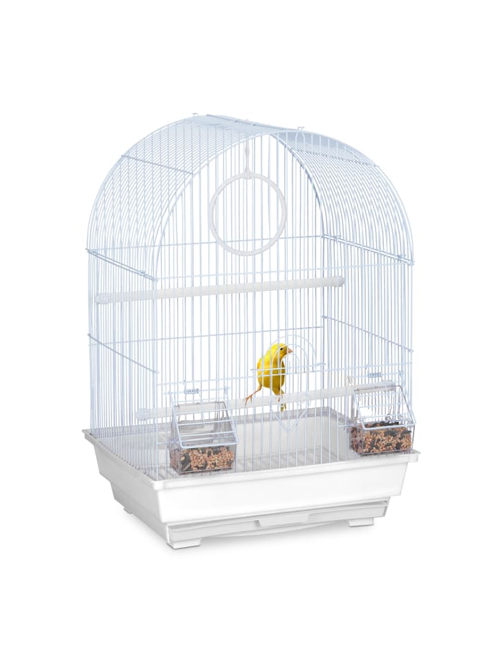 relaxdays Vogelkäfig in Weiß - (B)34,5 x (H)49,5 x (T)31 cm günstig kaufen onesize