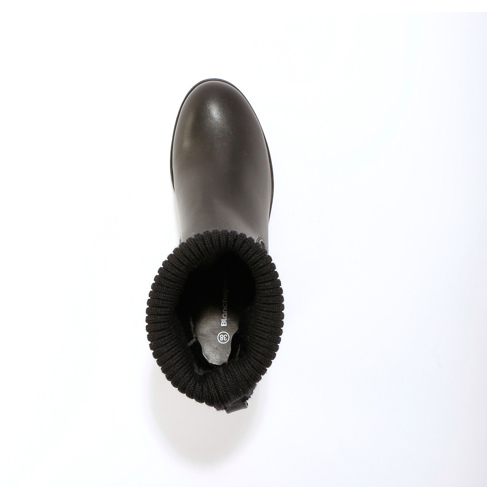 Boots plateforme à tige chaussette semelle crantée
