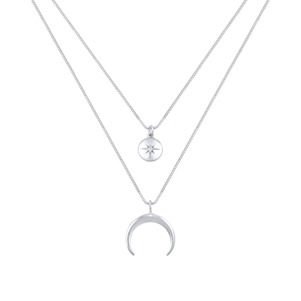 Elli Elli Collier Femme - (925/1000) Argent Cristal de Zircone collier