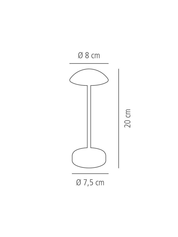 APS Tischleuchte in weiß, Ø 8 cm, H: 20 cm günstig kaufen onesize