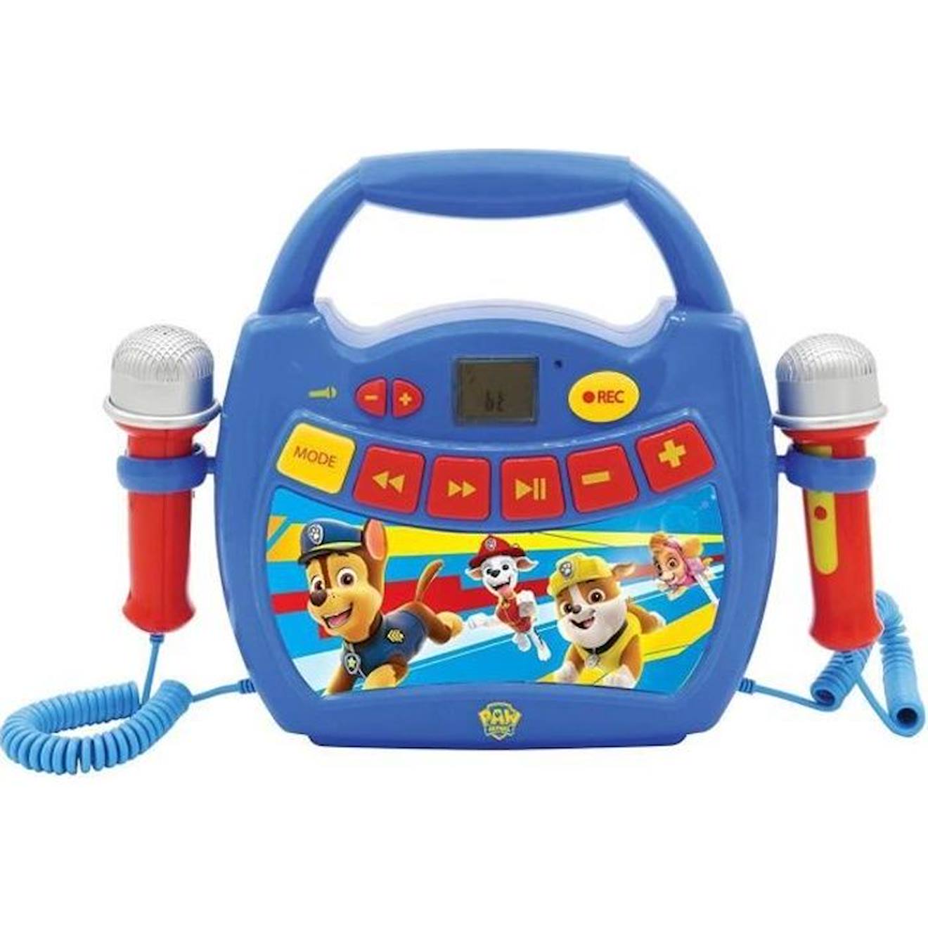 PAT' PATROUILLE Mon premier lecteur musical karaoké avec micros LEXIBOOK bleu