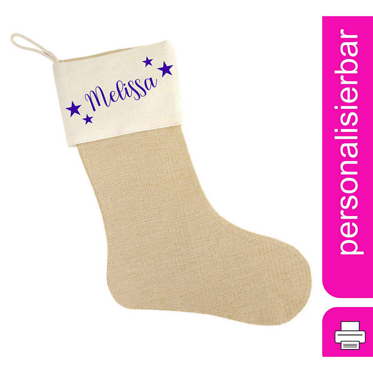 Nikolausstiefel / Nikolaussack mit Name personalisiert