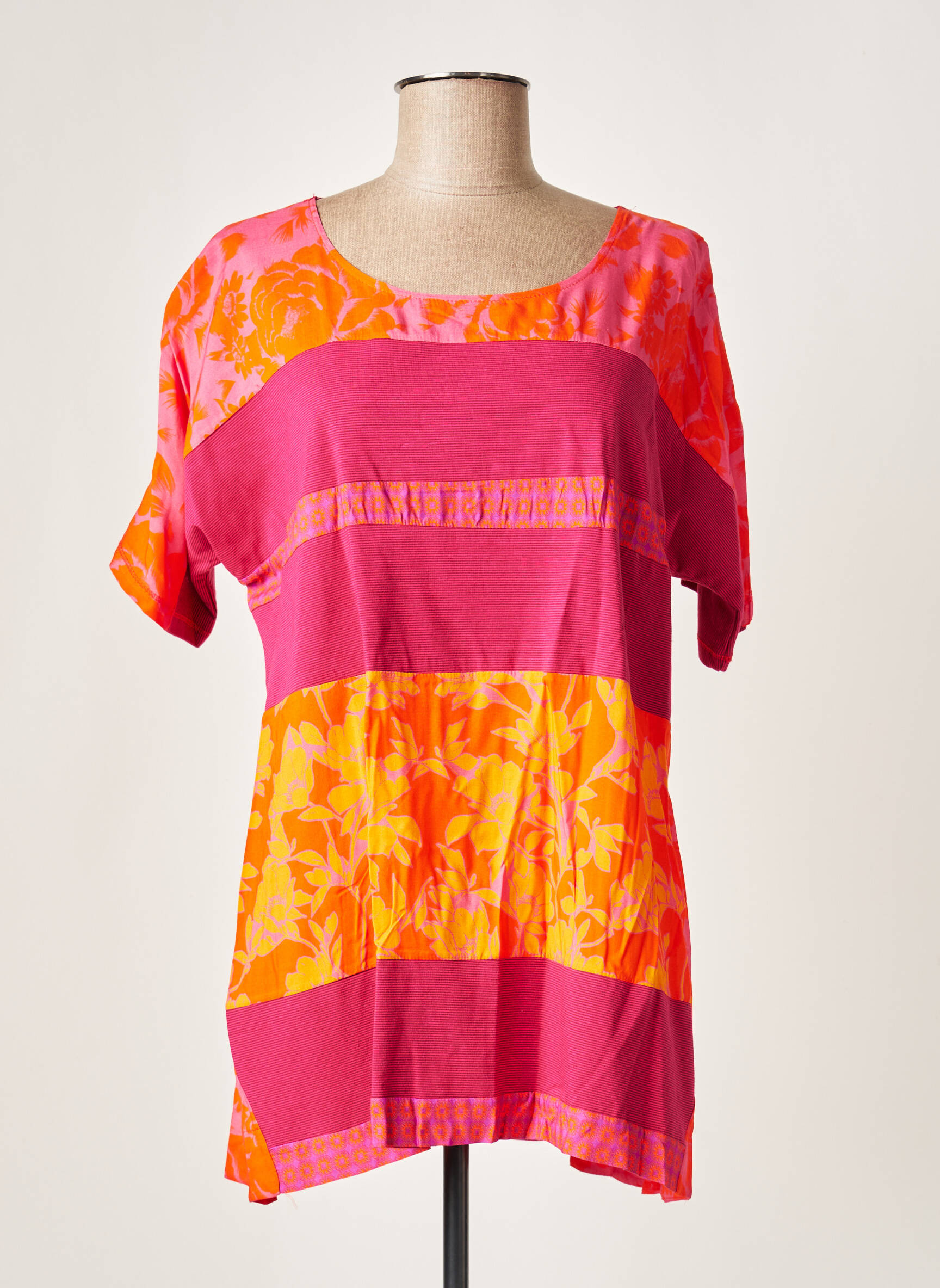 Franck Anna Tuniquemanchecourte Femme couleur orange