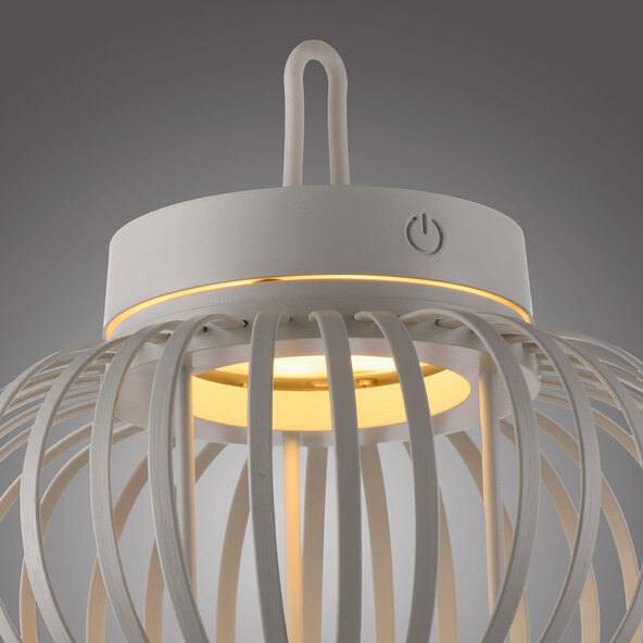 LED-Akku-Tisch- und Bodenleuchte Korga, greige, ⌀ 25 cm