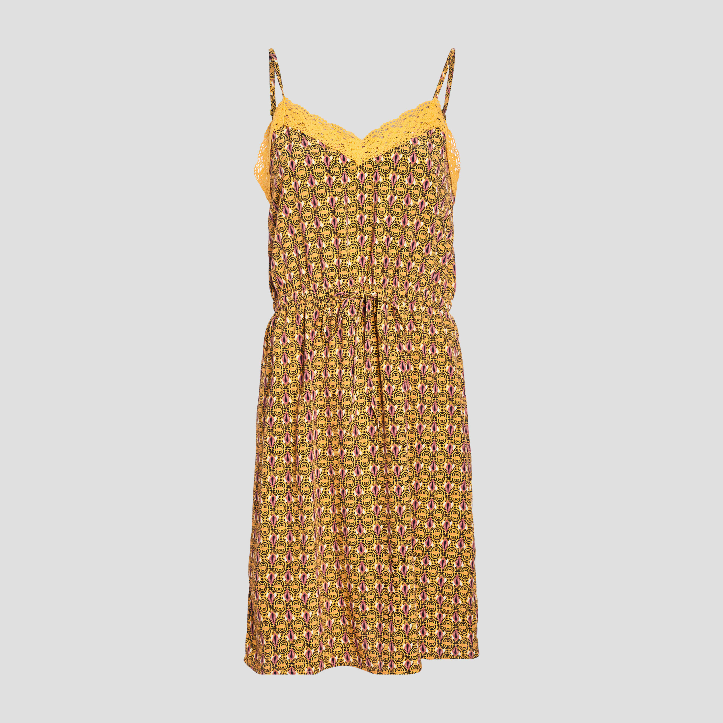 Robe patineuse jaune moutarde femme | La Halle