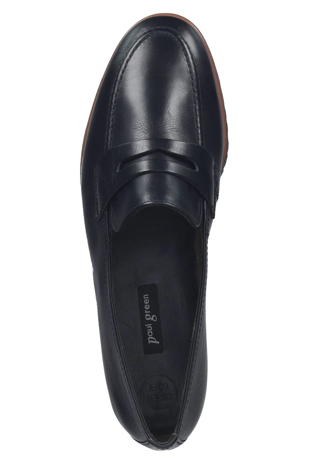 Paul Green  Flacher Schuh - Blau - Blockabsatz