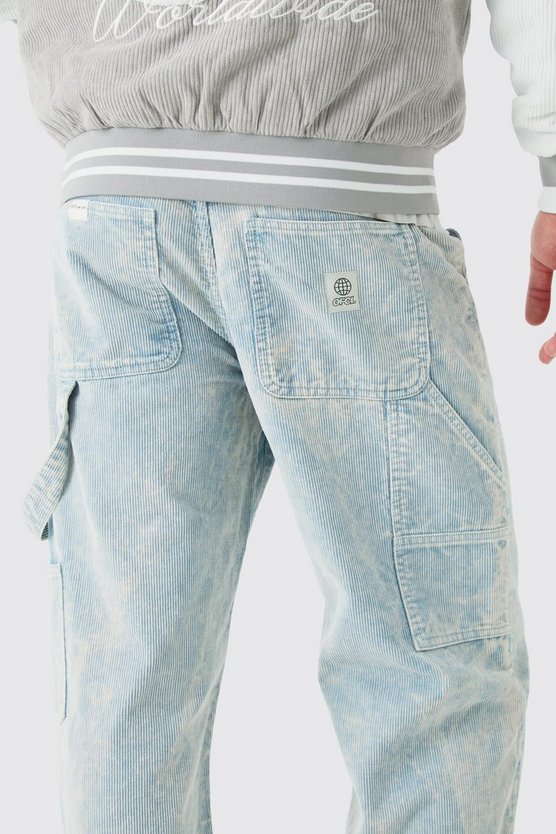 Lockere Cord-Hose mit Acid-Waschung