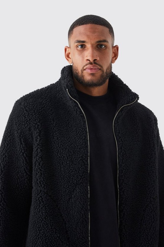 Tall Borg-Jacke mit Trichterkragen