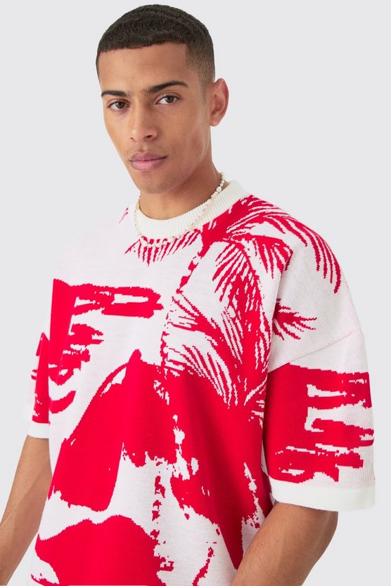Gestricktes Oversize T-Shirt