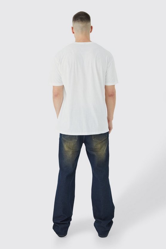 Tall Oversize T-Shirt mit Palm Paradise Print