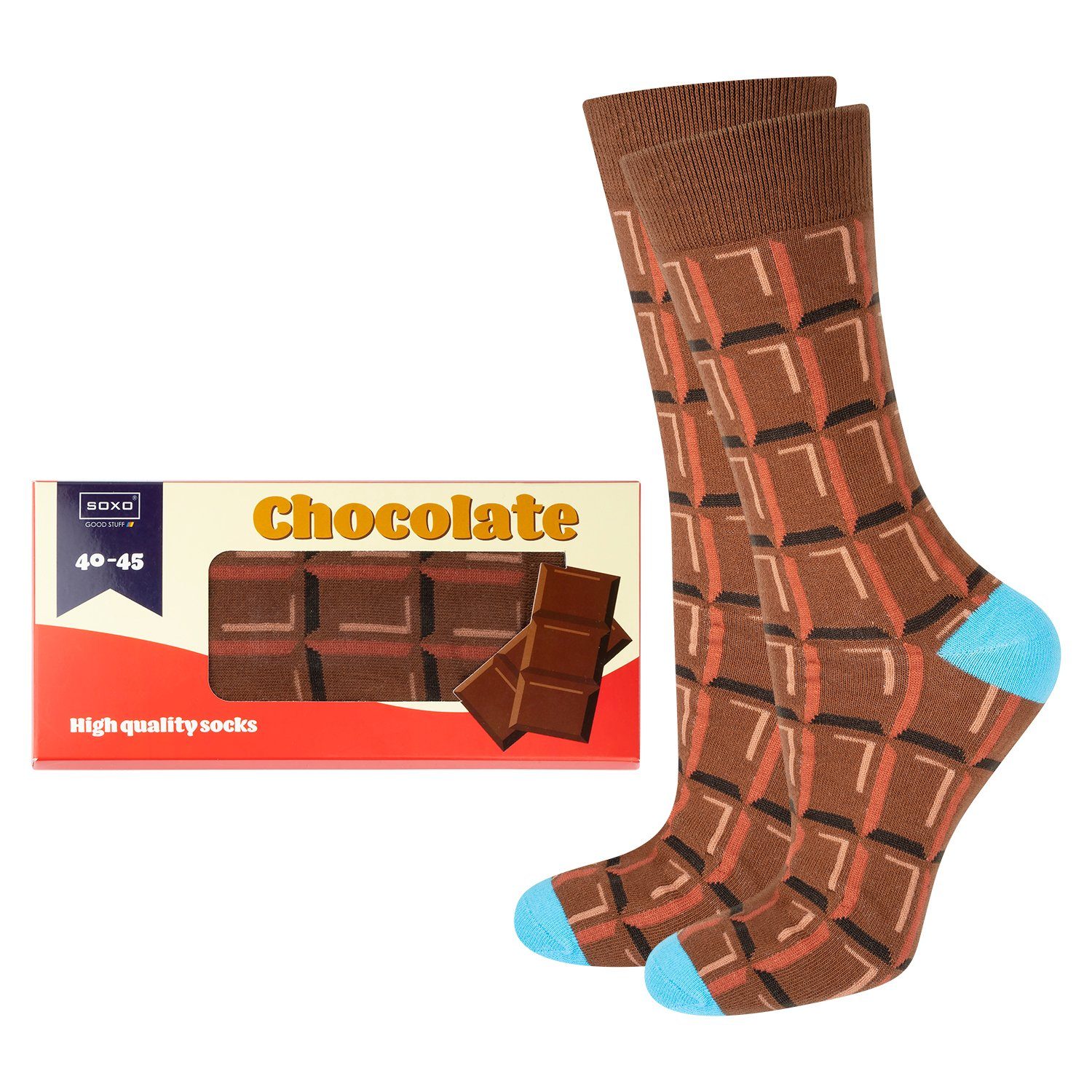 Soxo Socken Lustige Geschenke Für Frauen (Box, 1 Paar) Bunte Socken Herren Unisex 2 Größen