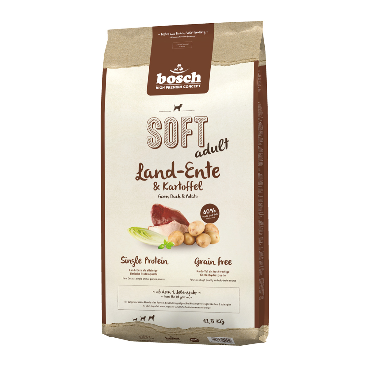 Bosch SOFT Hunde-Trockenfutter Land-Ente & Kartoffel bei ZooRoyal