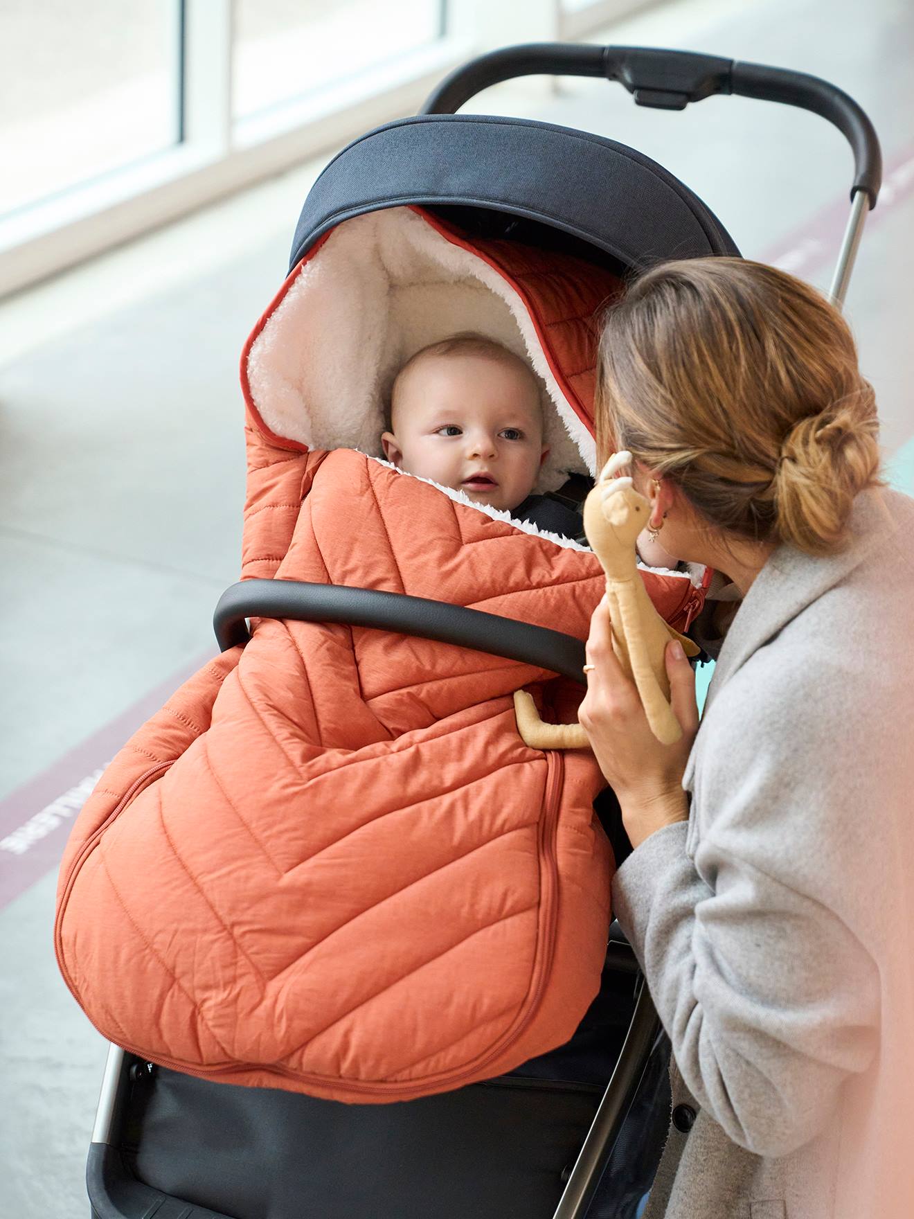 Vertbaudet Gesteppter Kinderwagen-Ausfahrsack - nachtblau