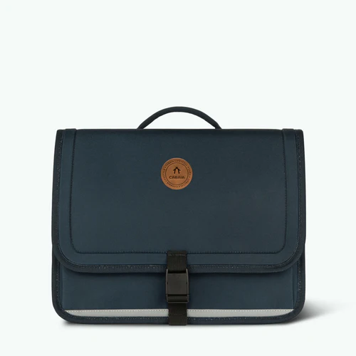 Discover Small Reykjavik navy blue schoolbag with flap