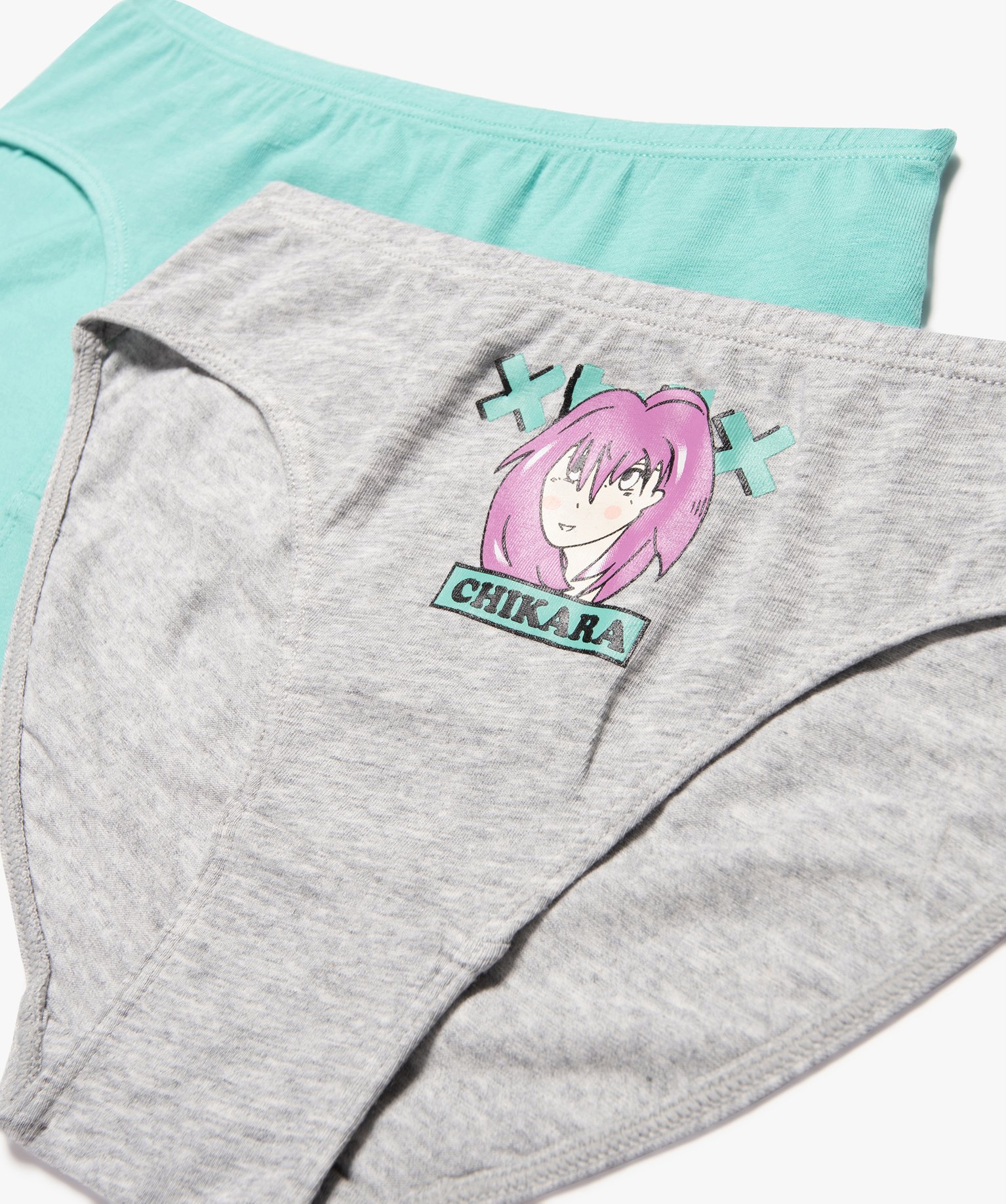 Culottes à motif manga en coton extensible fille (lot de 3) multicolore | GEMO