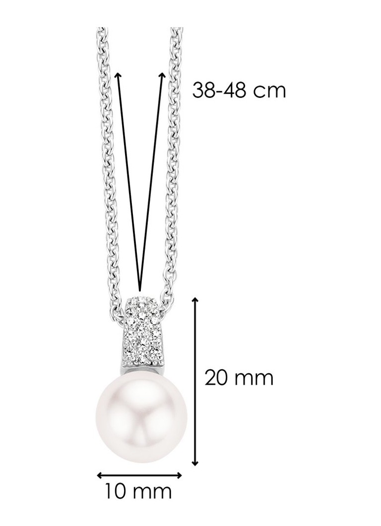 TI SENTO - Milano Silver necklace with cubic zirconia 3877PW