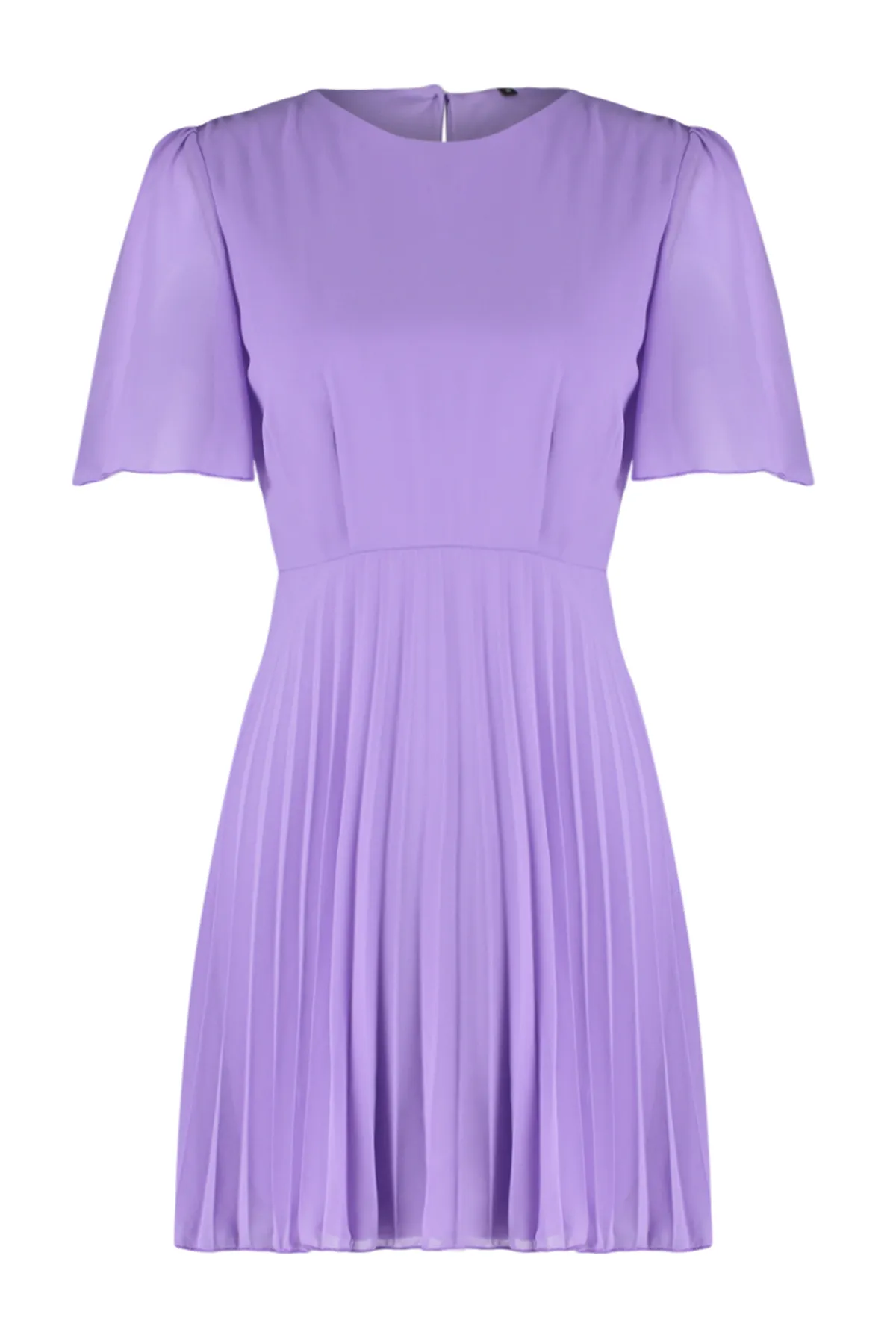 Trendyol Collection  Lila Rock Plissee gefüttert Chiffon Mini gewebtes Kleid TWOSS24EL00716