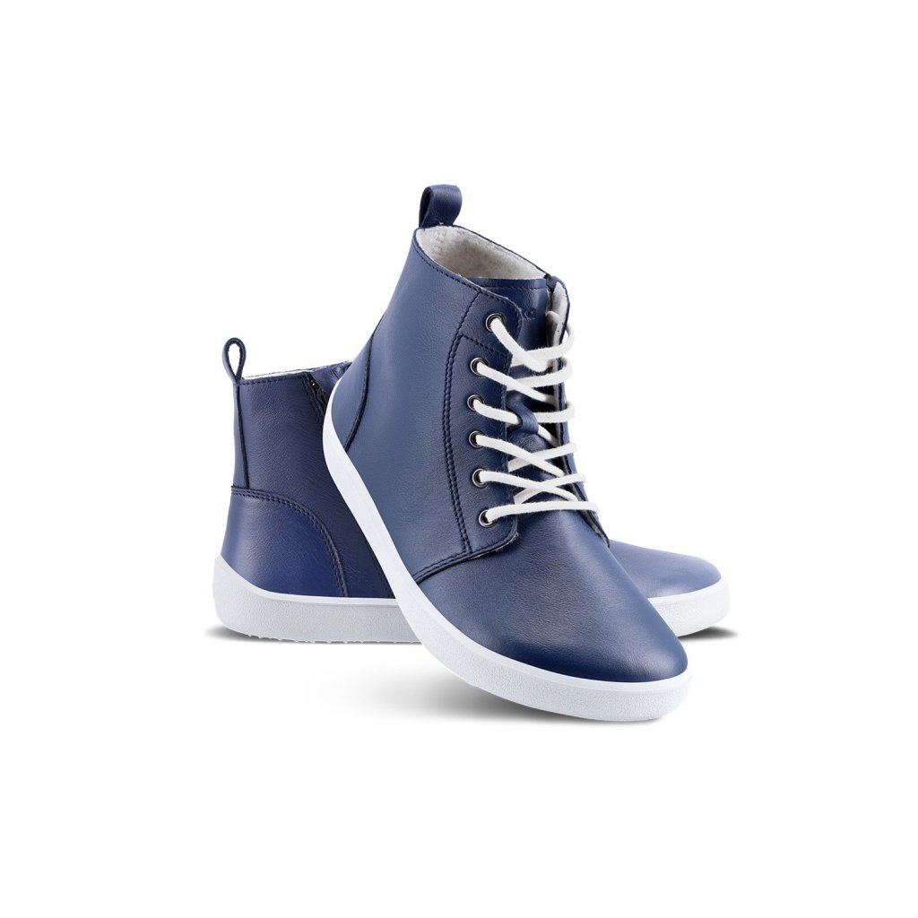 Be Lenka Atlas Navy blaue Winterbarfußschuhe