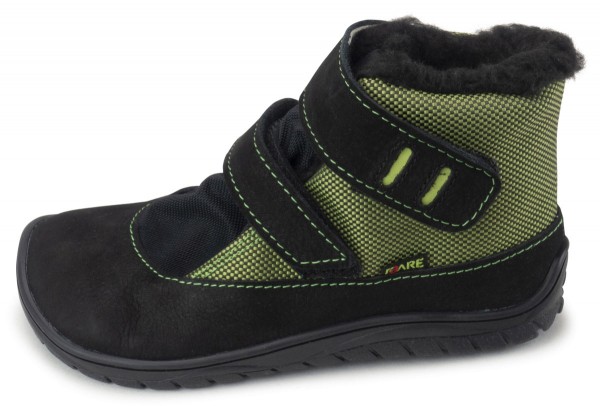 Fare Bare |vA ~ Winterstiefel Leder + Tex ~ Schwarz/Grün