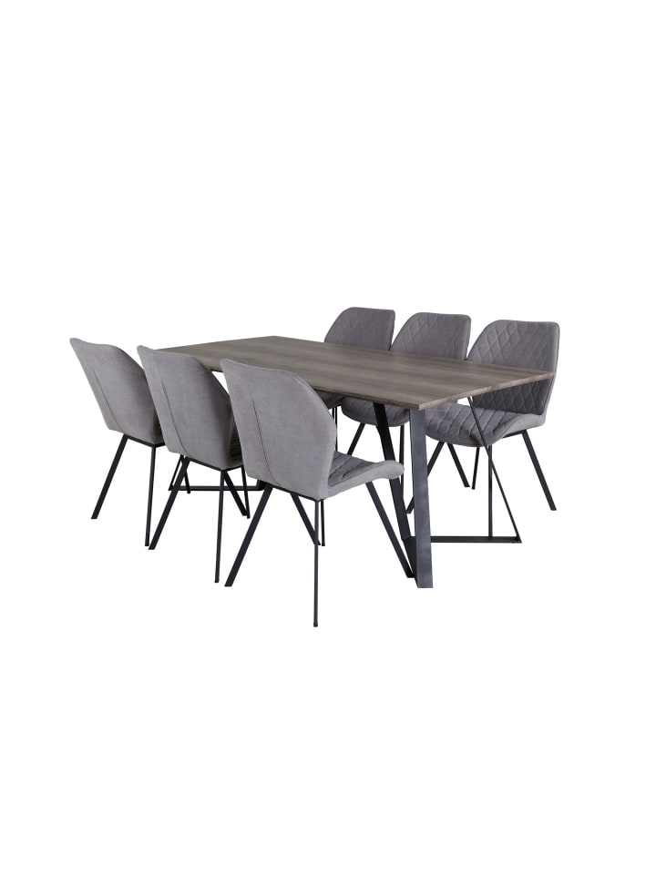 ebuy24 Essgruppe Marina 22 (7-teilig) Grau 90 x 180 cm günstig kaufen onesize