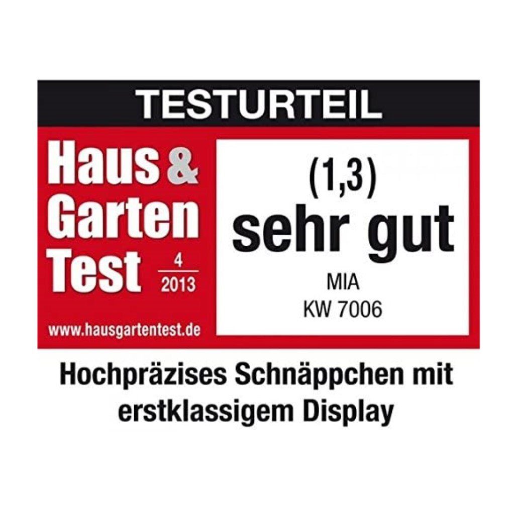 Sena Küchenwaage Digitale Edelstahl Waage, 0,01 - 5000g Küchenwaage Digital, Feinwaage, (Zuwiegefunktion, Grammwaage mit LED Display), Hochwertige Lebensmittelwaage, Feinwaage, Briefwaage, Digitalwaage