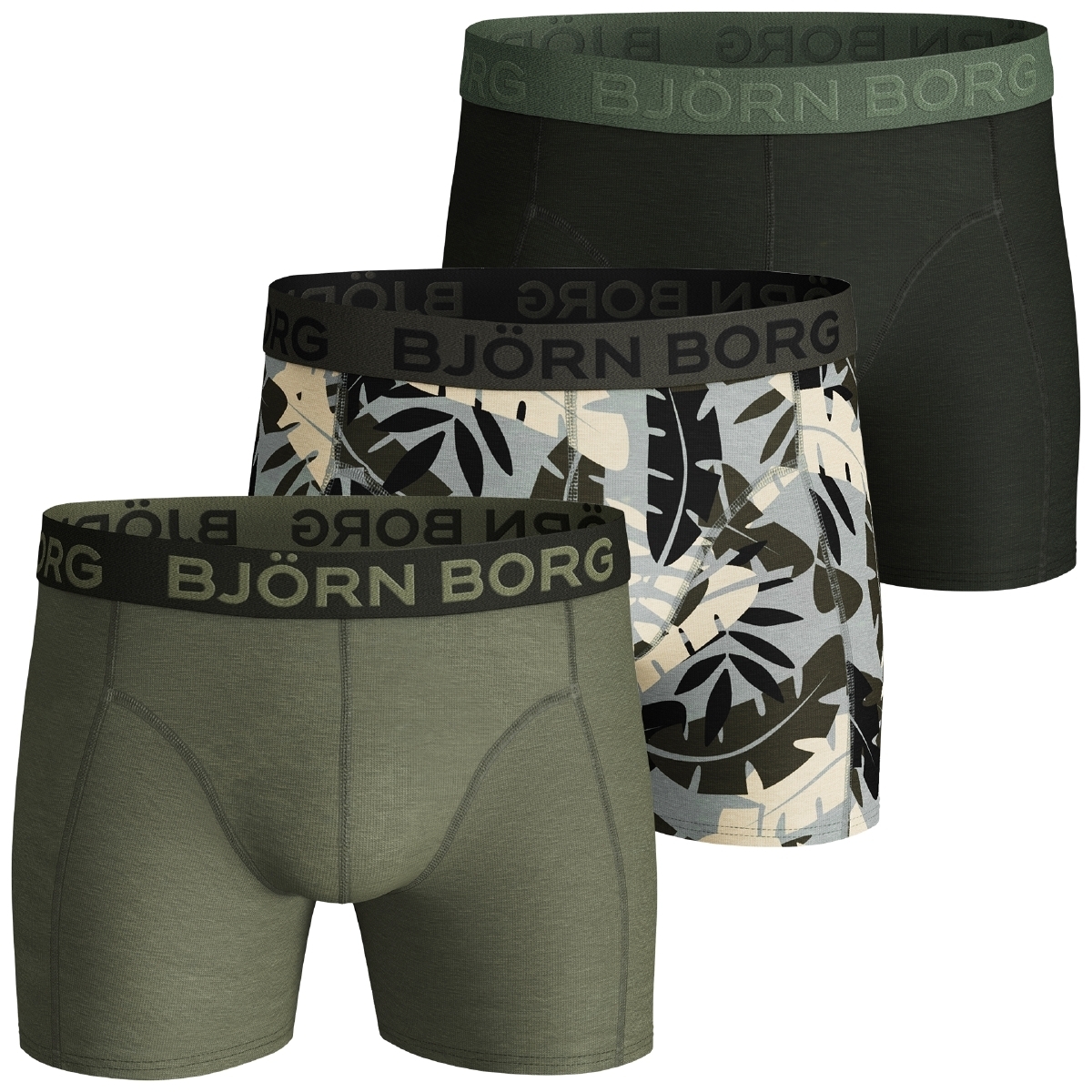 Björn Borg Jungle Sammy 3er Pack Boxershorts gruen