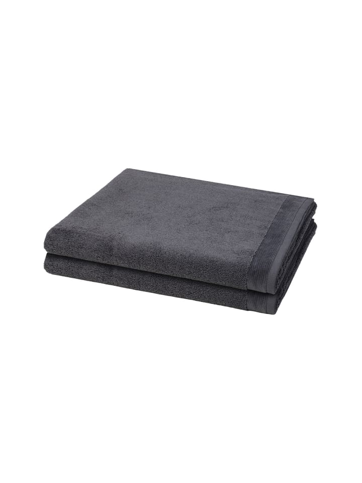 Möve 2 X Duschtuch im Set Premium in Dark Grey günstig kaufen 80 x 150cm