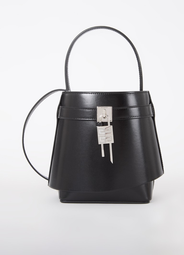 Givenchy Shark Lock Bucket rokassoma no teļādas ar noņemamu plecu siksnu